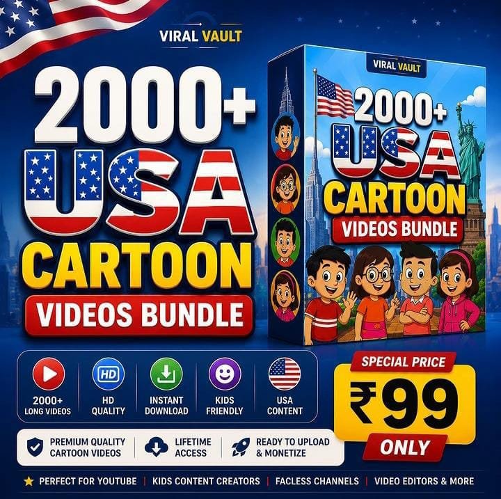 2000+ USA Cartoon Videos Bundle 🎬 | Only ₹99