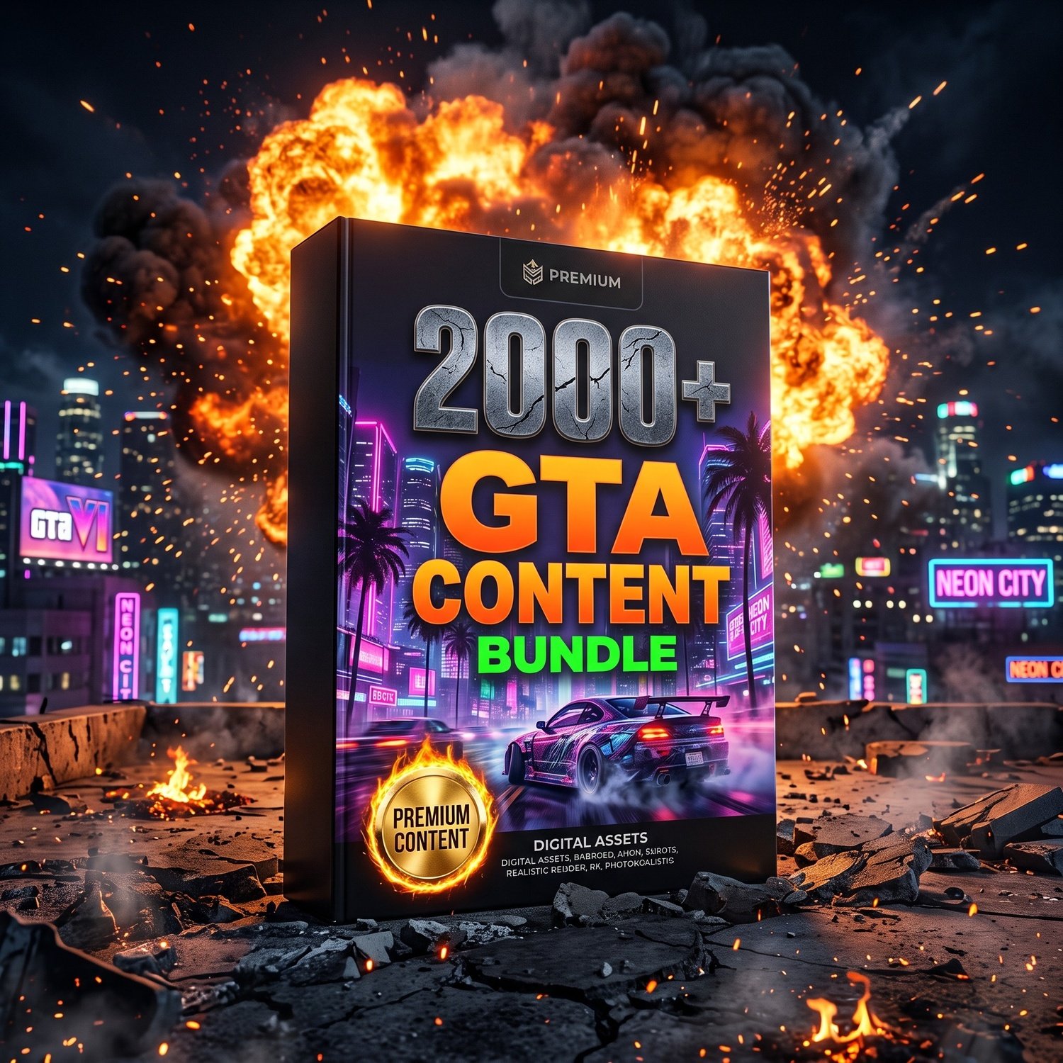 2000+ GTA V Reels Bundle – Premium HD & 4K Gaming Content